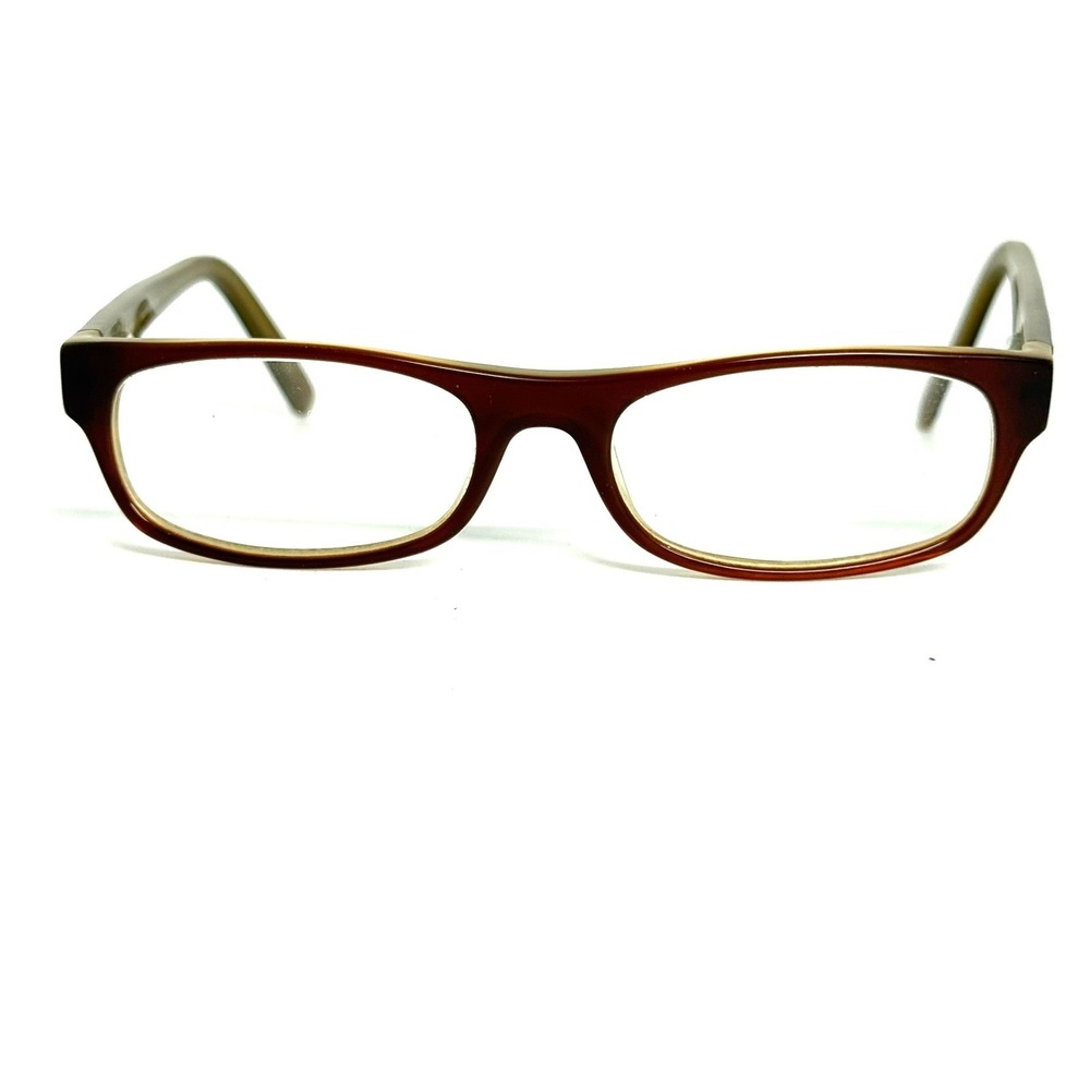 Baron BZ41G Brown Olive Green Rectangular‎ Eyeglass Frames 50-17-138 CF